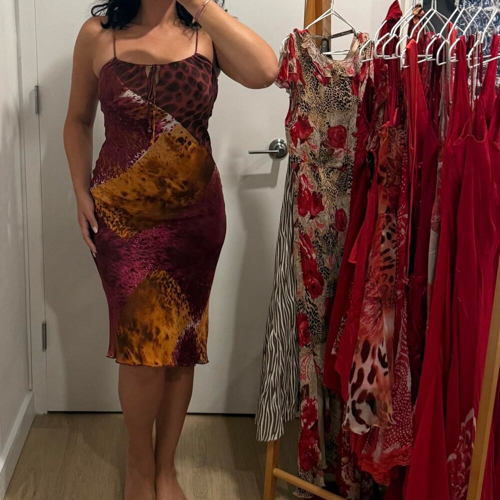 Italian Vintage Polka Dot Tie Dye Dress